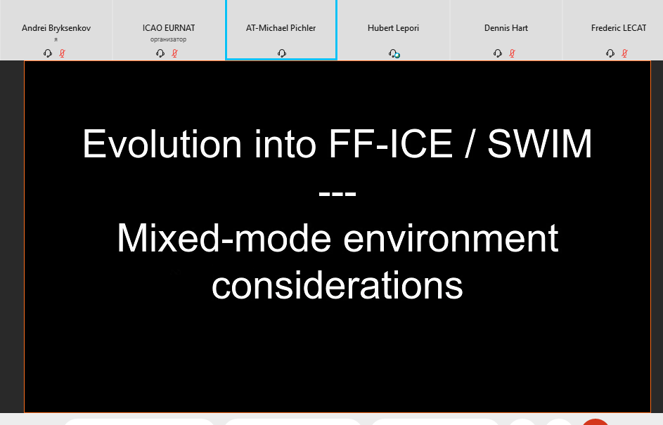 очередной семинар по проекту SWIM - SWIM PT WebEx - SWIM и FF-ICE по рассмотрению использования услуг SWIM для реализации первого шага - 1 FF-ICE.